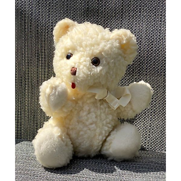 Vintage Eden MUSICAL CHIME Curly Cream Teddy Bear Nubby Security Lovey Baby Toy