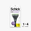 Schick Hydro Slim Head Sensitive Razor for Men — Razor for Men Sensitive Skin, Thin Razor with 4 Razor Blades