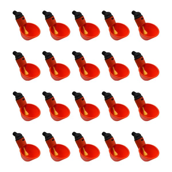 20 Pack Poultry Chicken Water Drinking Cups Feeder Hen Quail Automatic Drinker