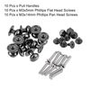 sourcing map 10mm Head Dia. Round Knobs Pull Handle, 10pcs Zinc Alloy for Drawer Pulls Gift Box Cabinet Door Knobs with Screws, Black