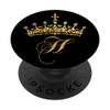 Initial Letter H Crown Queen Princess Royal - Crown H PopSockets Swappable PopGrip