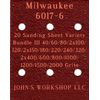 Milwaukee 6017-6 - 17 Different Grits - 20 Sheet Variety Bundle III