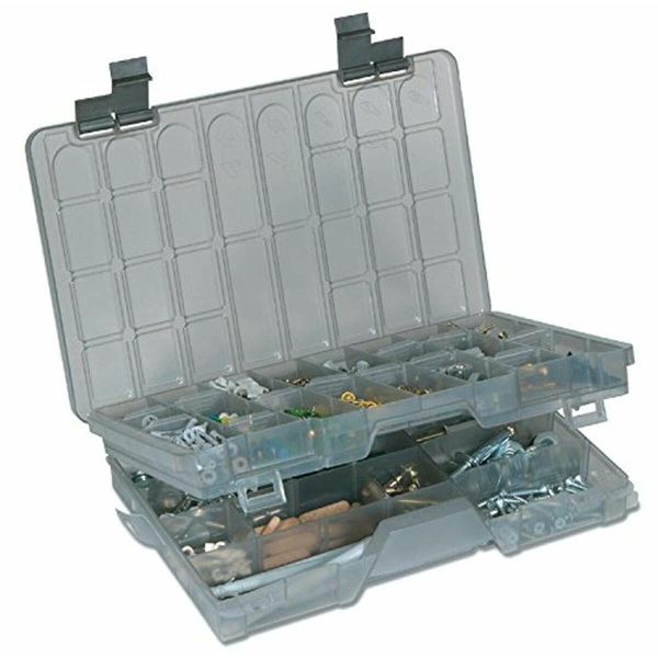 Plano Two-Tier Stowaway 3700 Utility Box, Smoke