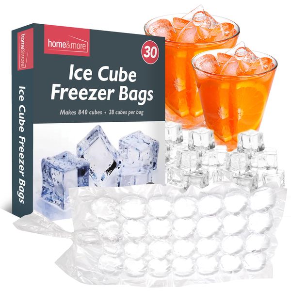 30pk Disposable Ice Cube Bags for Making Ice | Make 840 Ice Cubes, Freezer Ice Bags for Ice Cubes, Ice Cube Bags, Freezer Ice Cube Bags, Ice Cube Bags Freezer, Plastic Ice Bags for Drinks