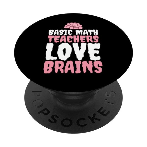 Funny Basic Math Teacher Halloween PopSockets Swappable PopGrip