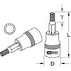 KS Tools 911.3920 3/8" Bit-Stecknuss XZN, M10