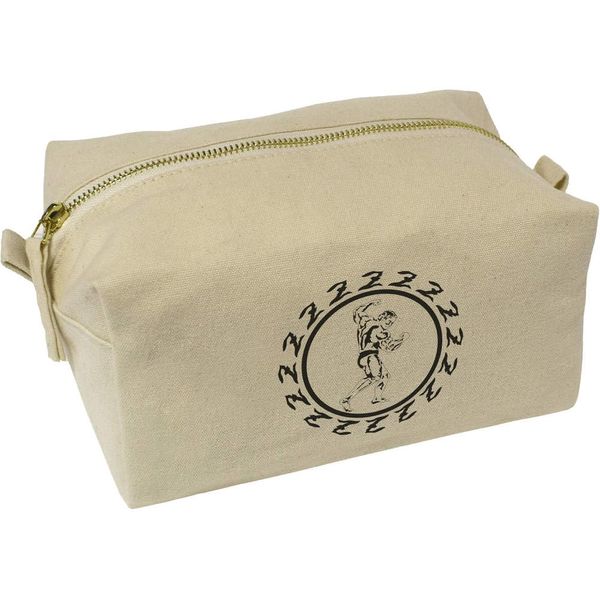 'Muscle Man' Canvas Wash Bag/Makeup Case (CS00036354)