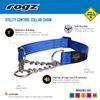 Rogz Utility Medium 5/8-Inch Reflective Snake Obedience Half-Check Dog Collar, Red