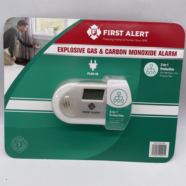 First Alert Explosive Gas Carbon Monoxide Alarm 3-in-1 Detection