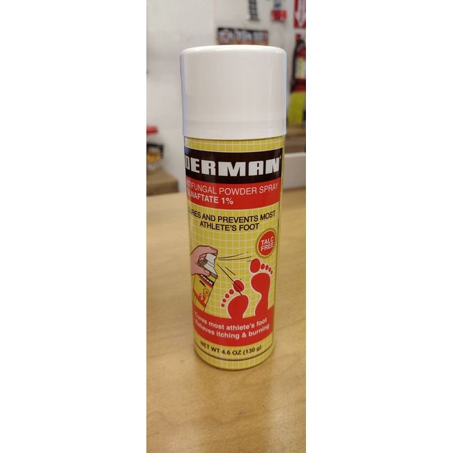 Derman Antifungal Powder Spray 4.6 oz Athlete's Foot Spray