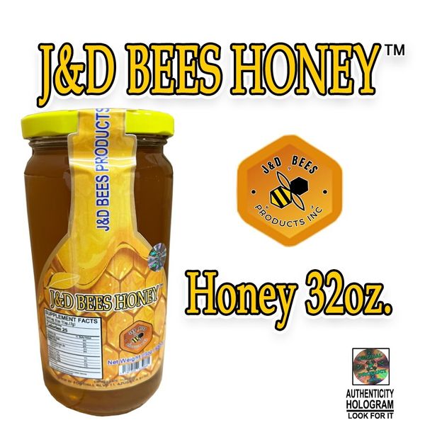 J&D BEES HONEY - Honey 32oz Miel