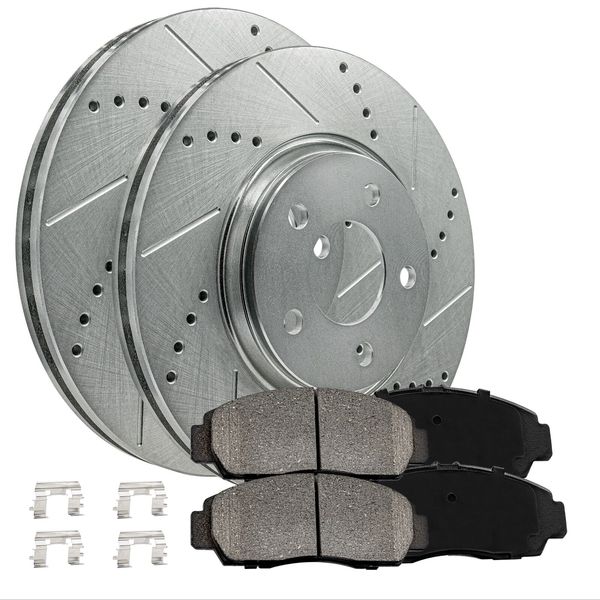 Front Brake Kit Rotors + Ceramic Pads for Subaru Impreza 2011-2011