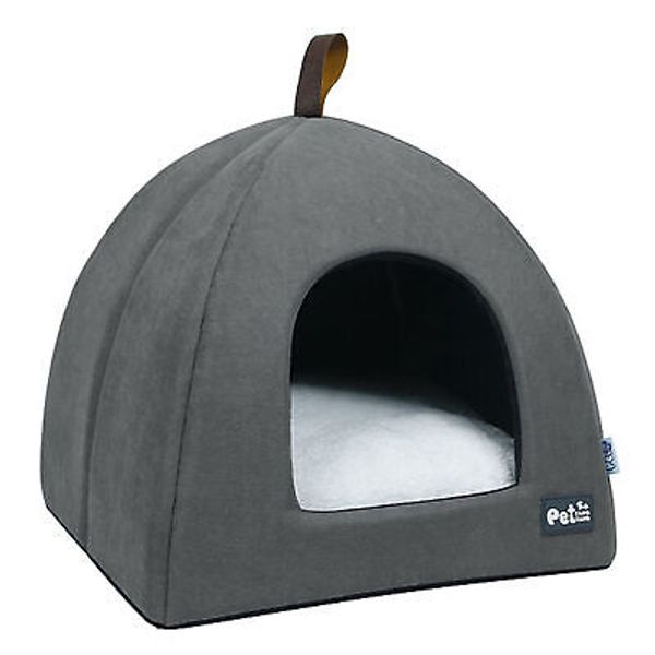 Foldable Cat Bed Breathable Cat House Indoor Pet Tent Dog Bed with Mat M2W3