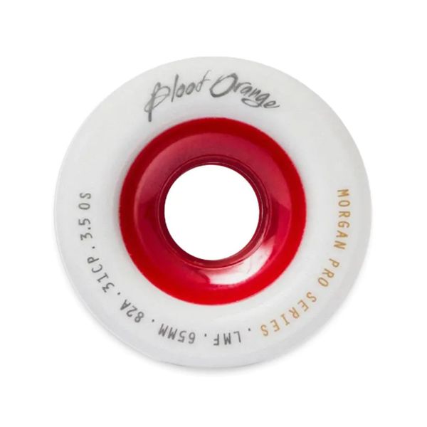 Blood Orange Morgan 65mm Longboard Wheel for Sliding, Surfskate, Cruising, Electric Skateboard, Freeride, LDP. (82a - Red)