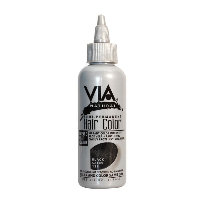 Via Hair Color-Black 4 oz.