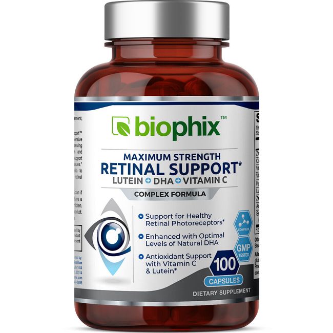 Biophix Retinal Support Complex Formula 100 Capsules - Eye Health Vitamin