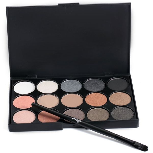 Pure Vie® Pro 1 Stück Make Up Pinselset mit 15 Farben Lidschatten Palette Makeup Kit - Ideal für Sowohl den Professionellen als auch Persönlichen Gebrauch