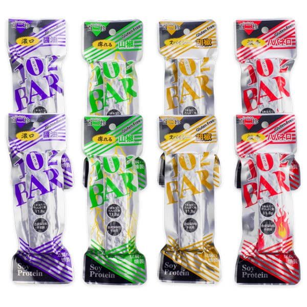 102 Bar Set of 8 4 Flavors (Habanero, Japanese Pepper, Soy Sauce, Pepper) [Soy Protein Bar, Delicacy, Delicious Tofu, Vegan, Vegan, Liquor]