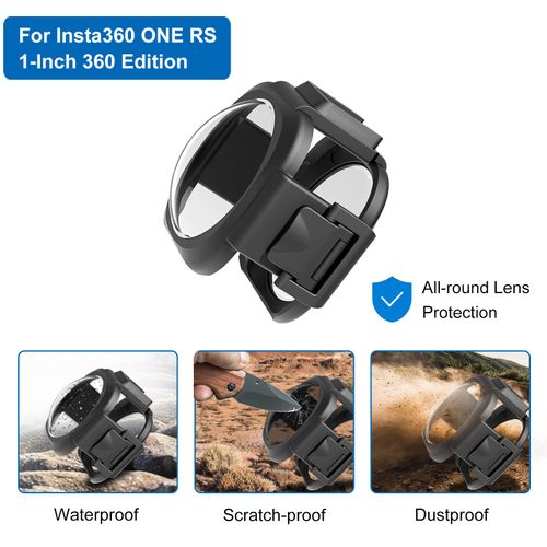 PULUZ PC Lens Guard for Insta360 ONE RS 1-Inch 360 Edition Anti-Scratch Dustproof HD Transmittance Insta360 ONE RS 1-Inch 360 Edition Lens Protective Cover Action Camera Accessories