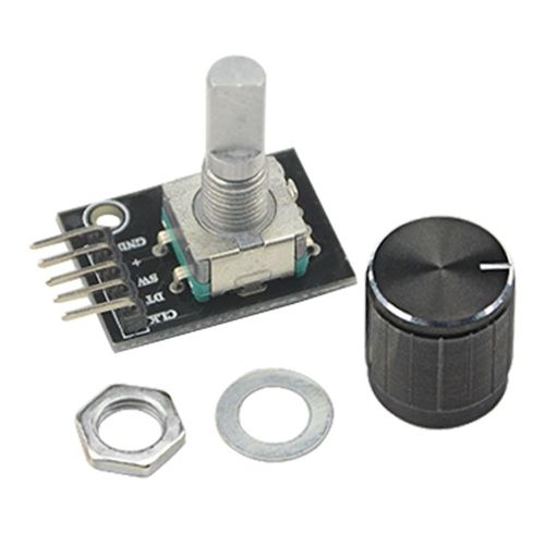 WMYCONGCONG 5 PCS KY-040 Rotary Encoder Module Brick Sensor Board with 120 PCS Multicolored Breadboard Jumper Wires Ribbon Cables Kit