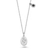 Tiny Birth Flower & Birthstone Necklace – A Timeless Keepsake (Silver, 18")