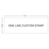 Custom Self Inking Rubber Stamp - 1 Line (Brown)