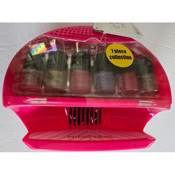 7 Piece SALON NAIL STATION Markwins Color Workshop 6 Nail Polish & Dryer Kit New
