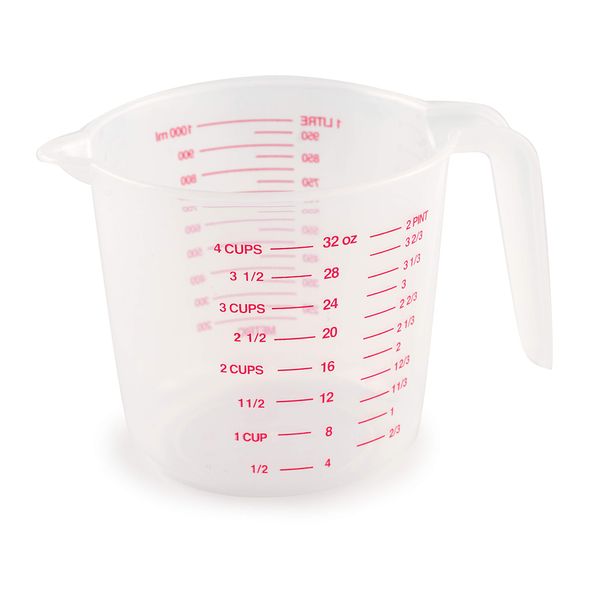 Norpro 4-Cup Capacity Plastic Measuring Cup, Multicolor