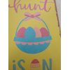 Easter Themed Hanging Wall Sign Decor "The Hunt Is On"