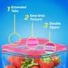 Ziploc Double Zipper Gallon Storage Bags 20 ea