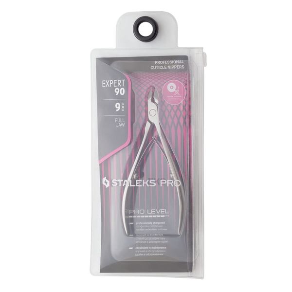 Staleks Pro Expert 90 Full Jaw 9mm Professional Cuticle Nippers - Model NE-90-9