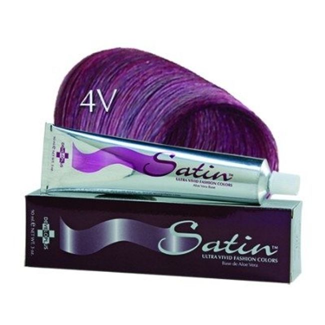 Developlus Satin Color #4V Violet Brown 3 Ounce (88ml) (3 Pack)