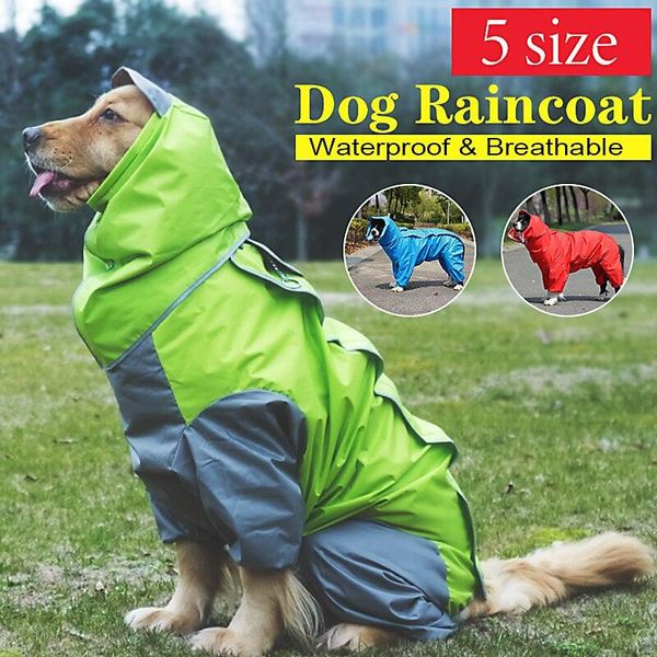 All-Weather Pet Protection: Four-Legged Waterproof Rain Gear - Green / 18