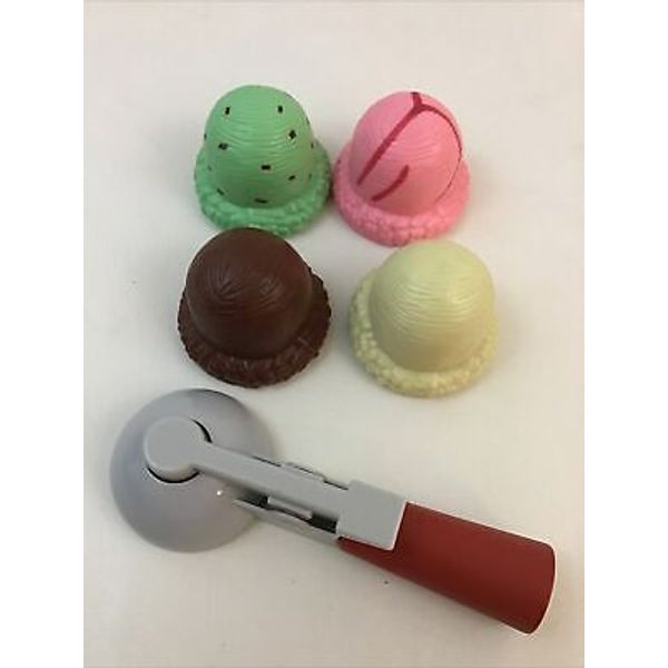 Melissa and Doug Ice Cream Cone Scoop & 4 Single Scoop Ice Creams Replacement E