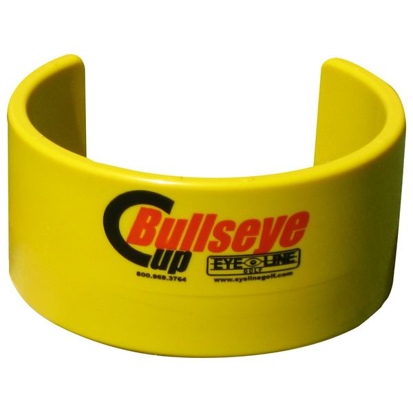 EyeLine Golf Bullseye Cup- Portable Aids to Improve Putting accuracy. Reduce the size of cup to 2.5”. Create cup entry point for ball. Speed control for breaking putts. Made in USA. Indoors/Outdoors