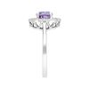 Esse Marcasite Sterling Silver Amethyst & Marcasite Flower Ring (M)