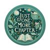Just One More Chapter Bookish Book Reading Botanical Teal PopSockets Adhesive PopGrip