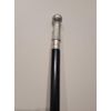 Wooden Walking Stick Cane Brass Embossed Pillar Handle Nickle Finish