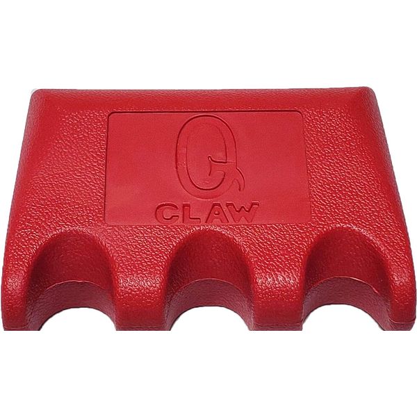 Q-Claw QCLAW Portable Pool/Billiards Cue Stick Holder/Rack - 3 Place - Red