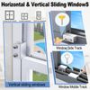 Sliding Window Locks,Window Locks for Horizontal Sliding Windows,Window Security Lock with Key,Adjustable Aluminum Easv to Install Window Stopper,Window Locks for Up and Down Windows (4 Sets Silver)