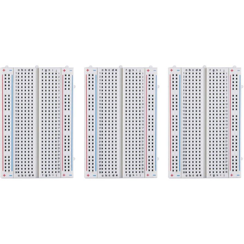 ELEGOO 3PCS 400 Points Breadboard Kit Solderless Breadboards Prototype ...