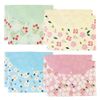 8 Pack A4 Plastic Wallets Folder with Snap Button, Floral Document Folder Waterproof PVC Envelope Folder A4 Plastic Folders for School Home Work Office Organization (Floral)