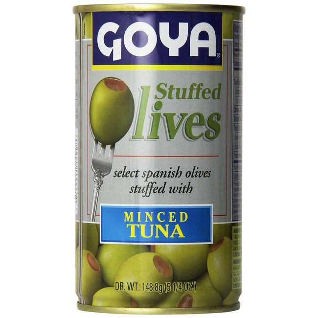 Goya Stuffed Olives Minced Tuna Can, 5.25 Ounce