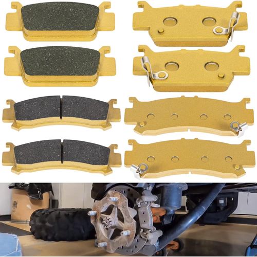 Front & Rear Ceramic Brake Pads Kit For 2016-2025 Honda Pioneer 1000 1000-5 1000-6, For 2019-2023 Honda Talon 1000R 1000X - Replaces 06451-HL4-A01 06431-HL4-A01 06452-HL4-A01 06432-HL4-A01
