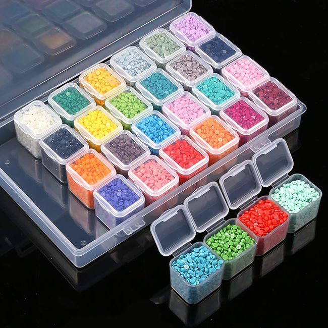 Plastic Transparent Storage Box, Diamond Painting Accessories