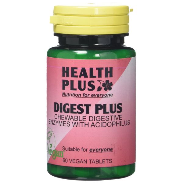Health Plus Digest Plus Digestive Enzyme Supplement - 60 Chewable Tablets