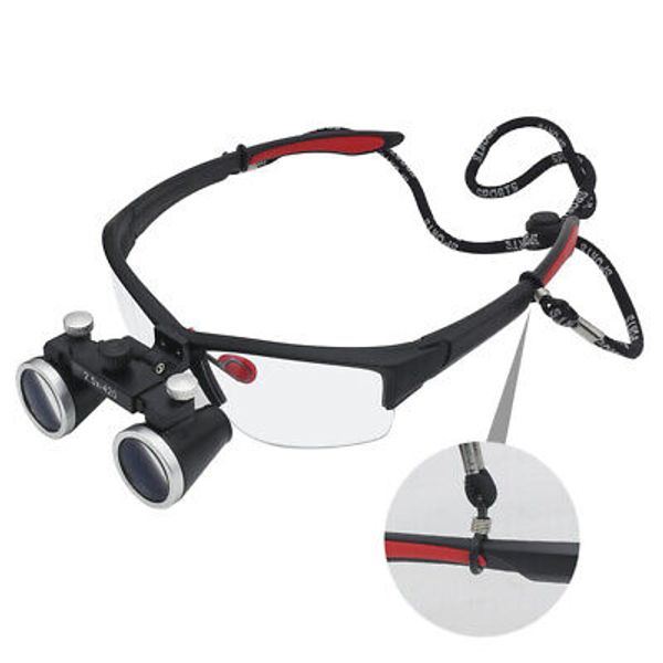 Dental Medical 3.5X Binocular Loupes Adjustable Magnifying Glasses DY-117 Black