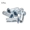 sourcing map M8 Multi-Grip Rivet Nuts, 5pcs Pre-Bulbed Shank Flat Head Threaded Insert Nut Carbon Steel Plus Nuts for Construction Industrial
