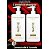 2pk NATIVE Coconut Milk & Turmeric Curl Care Shampoo 487ml Each