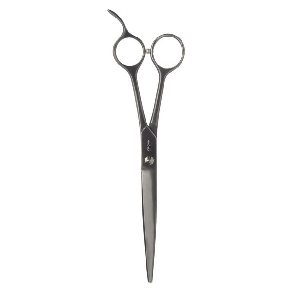 Fromm Professional Invent 7.25" Precision Scissors Over Comb Cutting Barber Shears in Gunmetal Heat Treated Steel Scissors with Opposing Handle, Beveled Blade, Smooth Edge for Crisp Lines